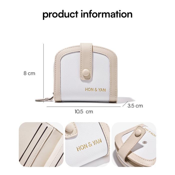 [Tiktok Exclusive] Honyan Dompet Wanita Vellin Short Wallet Dompet Koin Kulit Sintetis Berkualitas