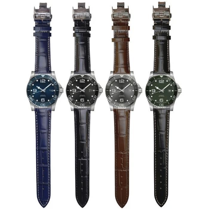 ASLI Tali Jam Tangan 21 MM Replacement Leather Strap For Longines Hydroconquest L3 9016.21 READY