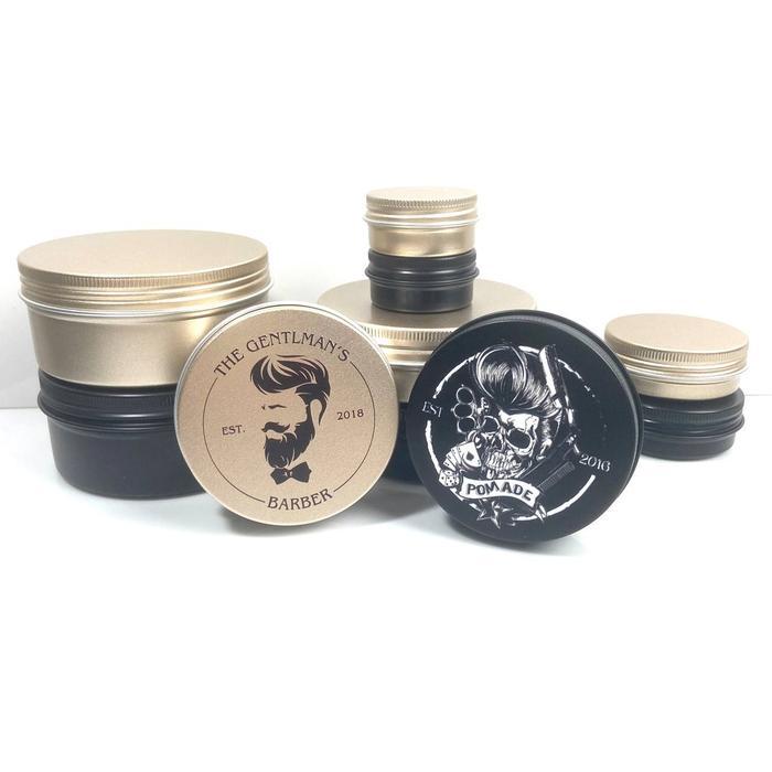 Kaleng B Custom / Kaleng Aluminium / Kaleng Pomade / Tin Can Pot Screw Black