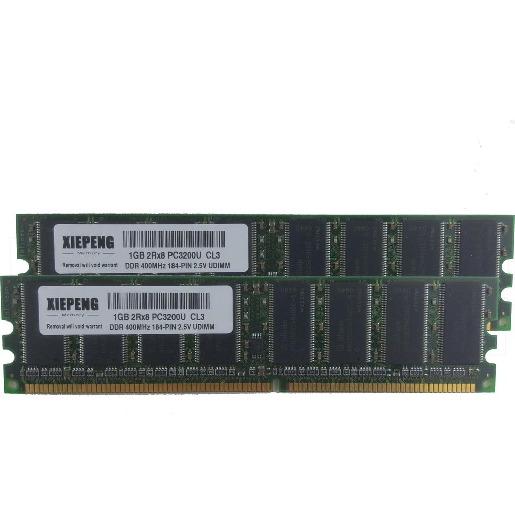 Original 1GB 2Rx8 PC3200 DDR 400MHz RAM 512MB DDR333 PC2700 NON ECC DIMM 2.5v 184pin Desktop Printer