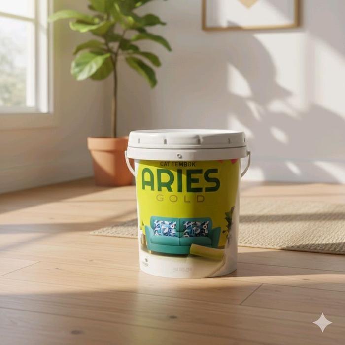 Aries Cat Tembok Aries Gold Warna Super White Ukuran 20kg Ideal untuk Proyek Rumah atau Kantor
