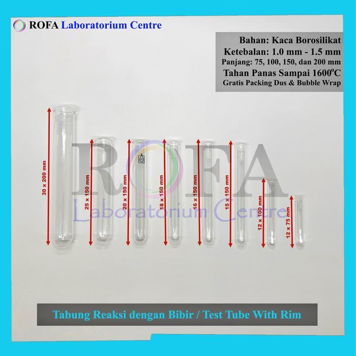 [] Tabung Reaksi Pyrex / Test Tube / Tabung Reaksi Tahan Panas