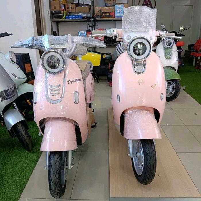 saige luna cappucino baterai lithium 6 am sepeda listrik