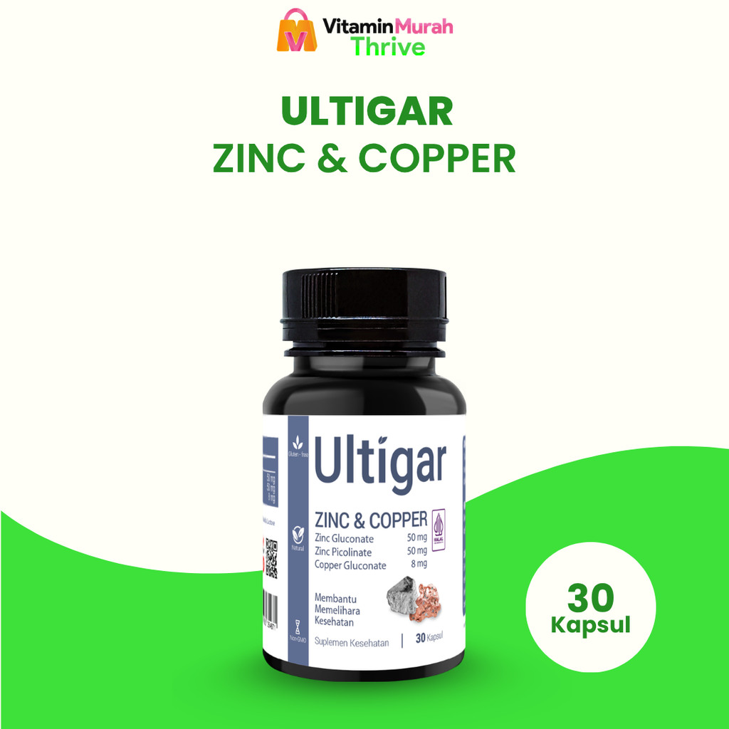 ULTIGAR ZINC & COPPER ISI 30 & 100 KAPSUL - SUPLEMEN KESEHATAN