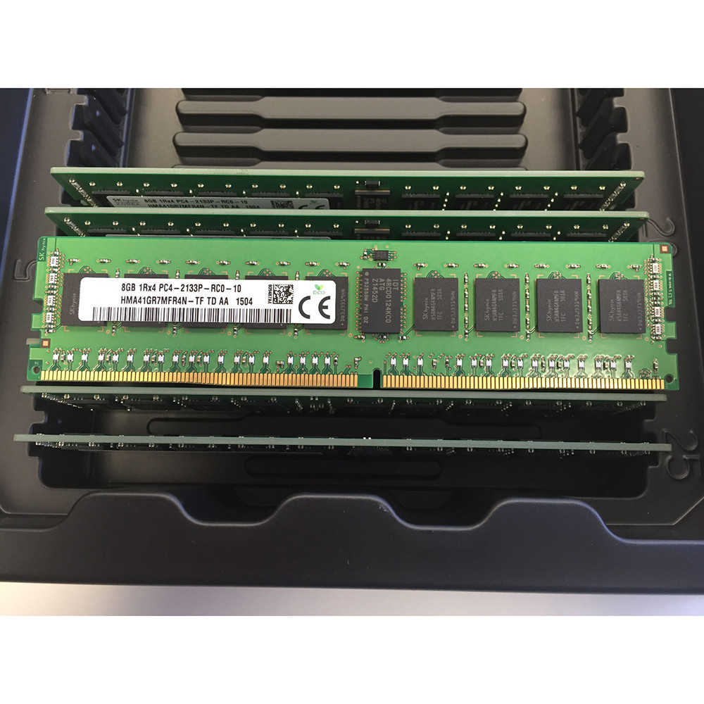 1PCS RAM 8G 1RX4 PC4-2133P ECC REG Server Memory 8GB DDR4 2133 HMA41GR7MFR4N-TF