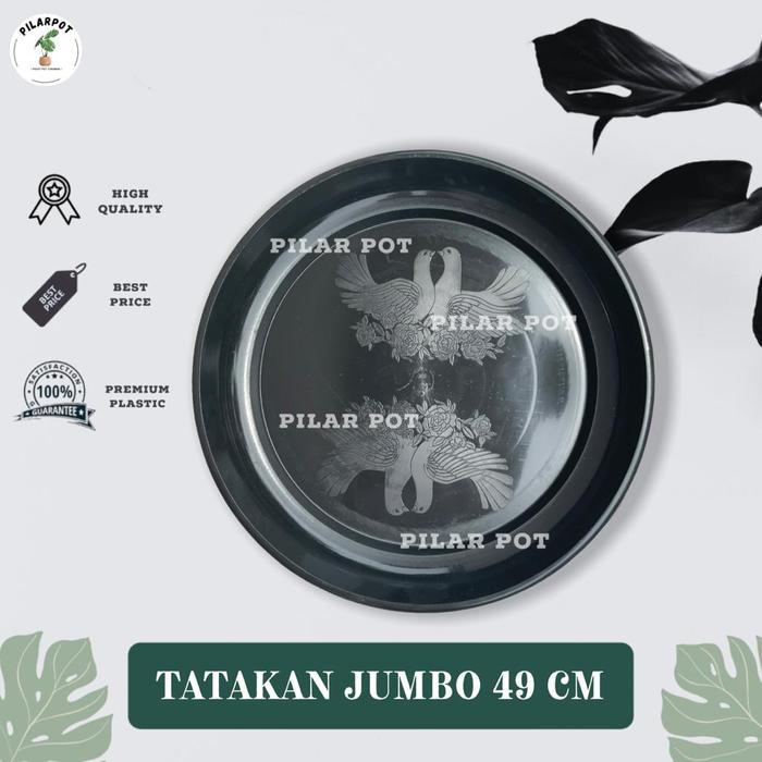 Tatakan Alas Pot Bunga 60 Hitam 49Cm Untuk Pot 60Cm - Tatakan Jumbo