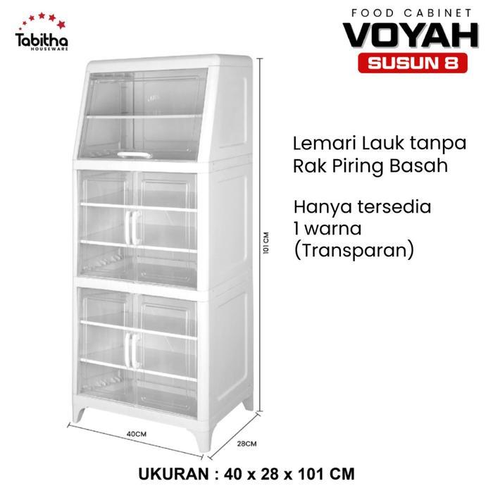 "New" LEMARI TABITHA VOYAH FOOD CABINET STORAGE RAK PIRING PLASTIK 3 SUSUN 5 SUSUN 6 SUSUN 8 SUSUN