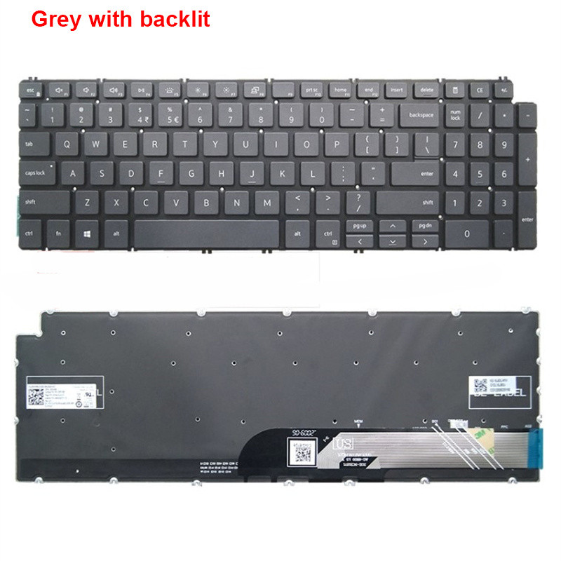 New Laptop Replacement Keyboard for DELL Inspiron 3501 3505 5509 7306 7506 2in1