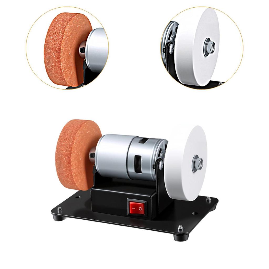 Mini Bench Grinder Durable Metal Electric Sander Variable Speed Multifunction Grinding Machine for