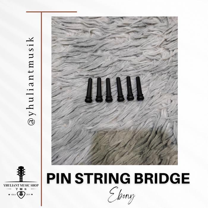 Pin Bridge Gitar Akustik Kayu Ebony