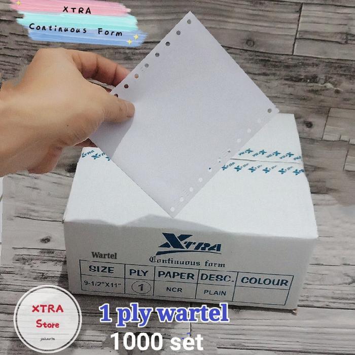 Kertas WARTEL 1ply Continuous Form 1/4 letter