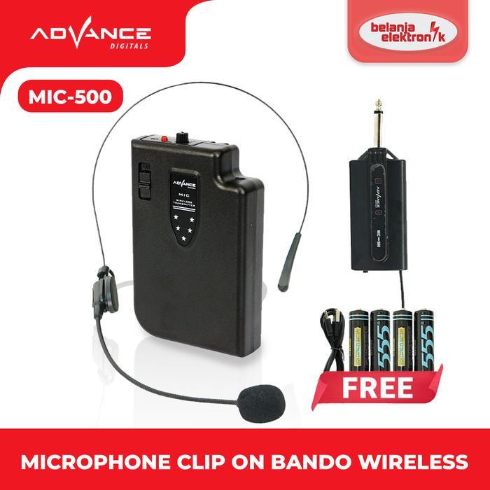 TERMURAH ADVANCE MIC CLIP ON BANDO WIRELESS / MICROPHONE EKSTERNAL MIC-500