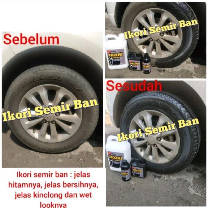 "New" Ikori Semir Ban/Pengkilap Ban/Penghitam Ban Mobil Motor Isi 1 Liter