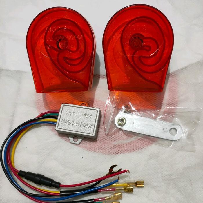 KLAKSON GEMA ECHO 22 SUARA / KLAKSON TELOLET 22 SUARA 12 VOLT MOTOR DAN MOBIL