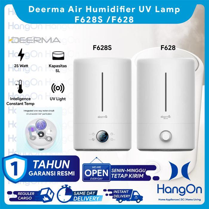 Deerma F628S Air Humidifier Uv Lamp Led Touch Pelembab Udara 5L F628A Pasti Ori