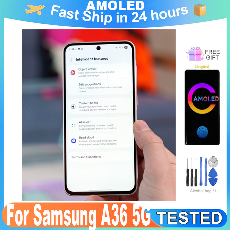 6.7 Super AMOLED Display For Samsung A36 5G LCD A366B A366E A366U A366B/DS Touch Screen Digitizer