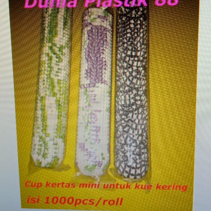 Isi 1000pcs paper cup cake kertas kecil mini MOTIF cases cupcake untuk kue kering nastar coklat