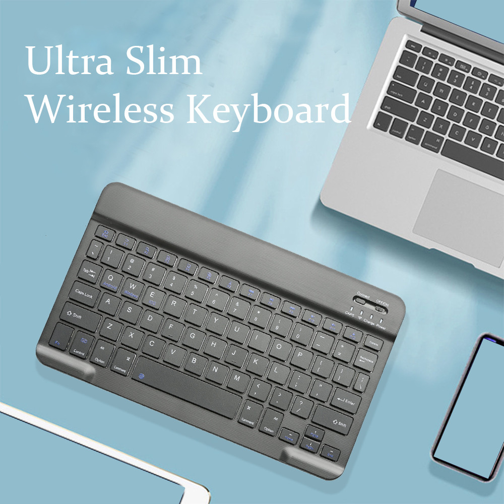Wireless Keyboard Ultra Slim Bluetooth-compatible Keyboard for Computer Desktop PC Laptop Surface