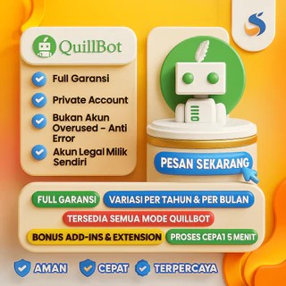 Akun QuillBot Premium Parafrase Otomatis 1 Tahun