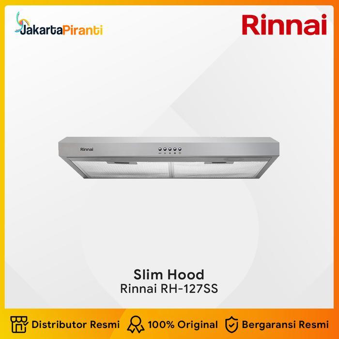 Rinnai RH-127SS Cooker Hood Slim Hood Alat Penghisap Penyedot Asap Kompor Dapur Stainless Steel
