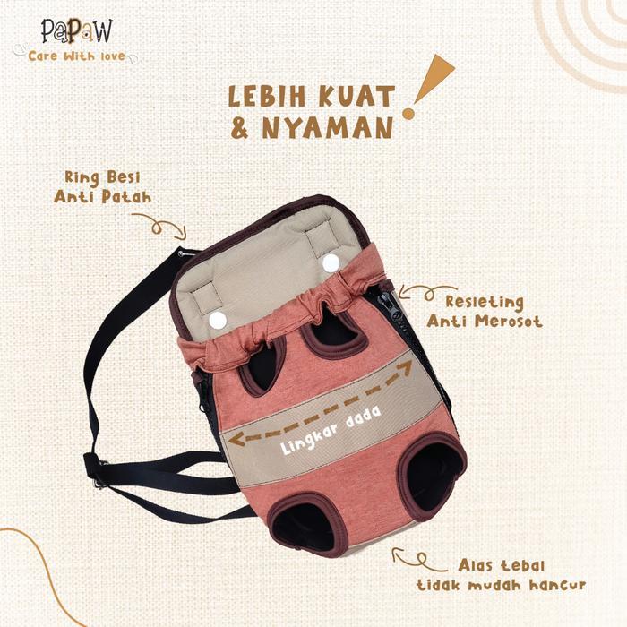 Premium Gendongan Kucing Depan Belakang Tas Gendong Anjing Kitten Lucu Kecil Besar Hewan Jumbo