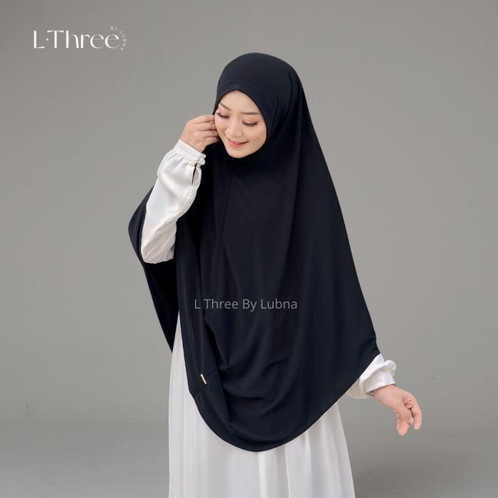 Sedia Hijab Instan UKURAN JUMBO Bahan Jersey Premium Model Simple dan Elegant L THree By Lubna