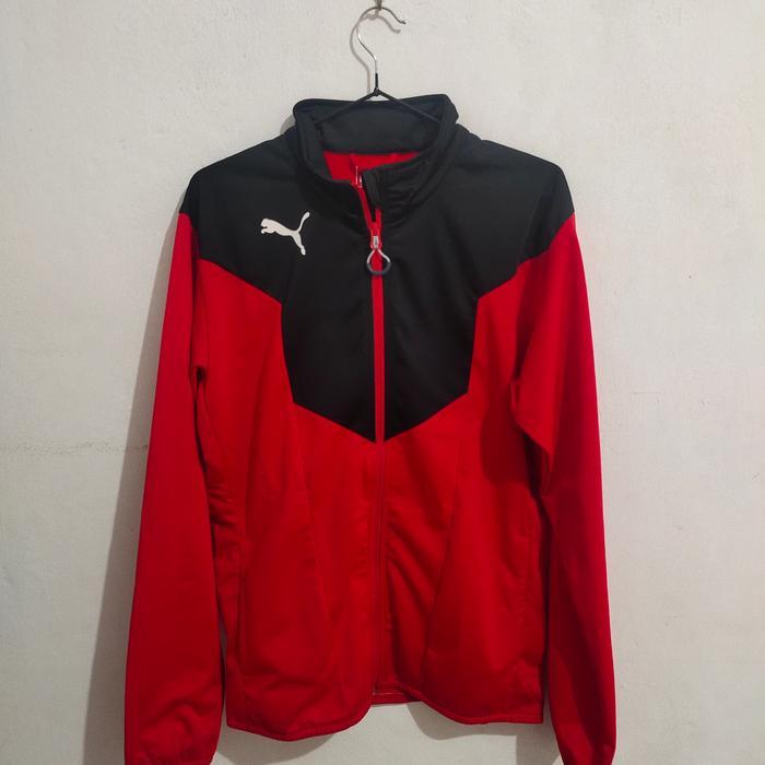 Puma Track Jacket - Black Red, Size Xs Original