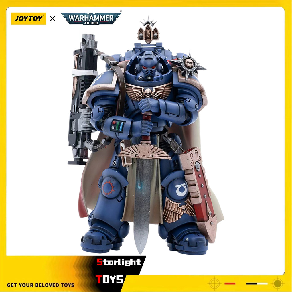 JOYTOY 1/18 Action Figure Warhammer 40K Ultramarines Captain with Master-crafted Heavy Bolt Rifle