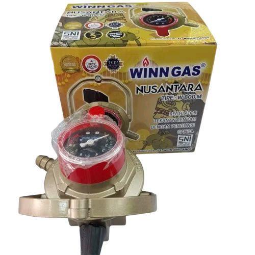 WINN GAS Regulator W-800 Pengunci Ganda +Meter The Best Regulator Gas LPG by Winn Gas Regulator