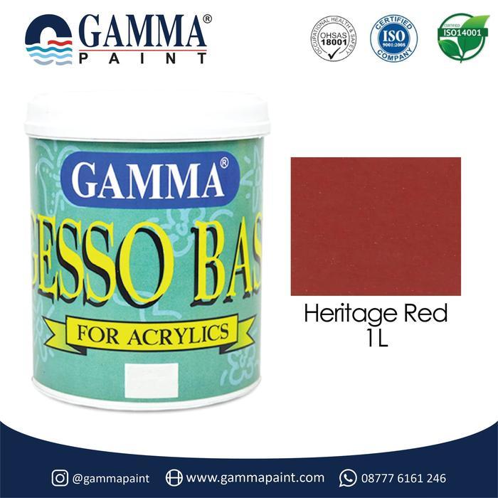 Gamma GESSO BASE - HERITAGE RED - Cat Tembok Semi Gloss 1L