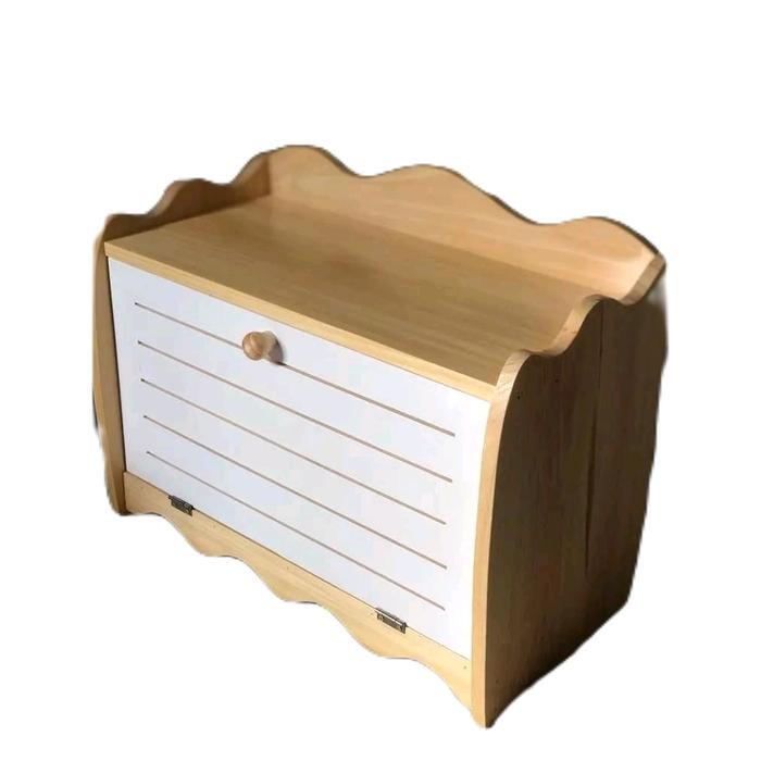 Multi box Tempat penyimpanan serbaguna bread box body lengkung Kayu