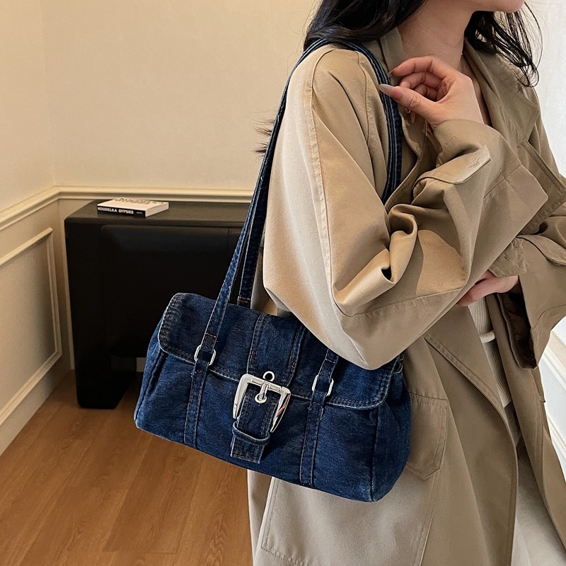 Inspired Flap Denim Women's Bag Vintage Shoulder Bag Shopper Messenger Bag Y2K Eco Bag Korean Tote