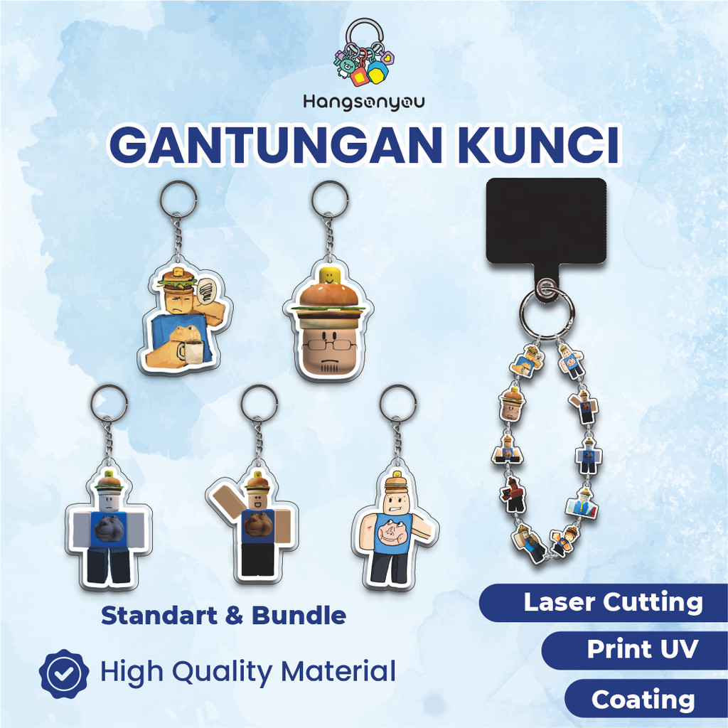 Ganci / Gantungan Kunci ROBLOX FORSAKEN 007N7 Ganci Akrilik Acrylic Keychain Lucu untuk Hadiah & Sou