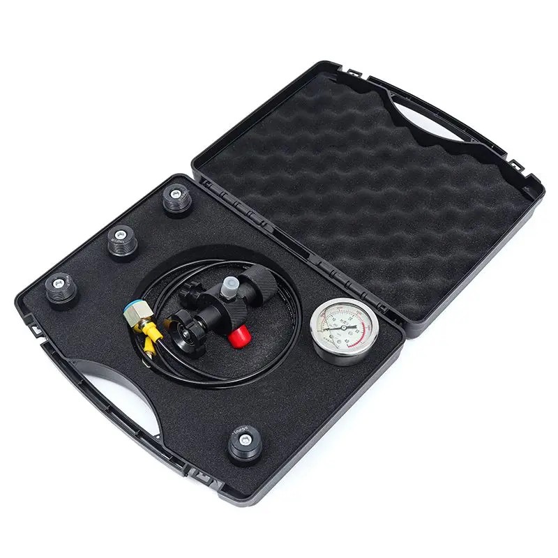 JUAL  Pressure Gauges 0-400Bar 6000Psi Test Kit Gauges Set Hydraulic Accumulator Nitrogen Charging F