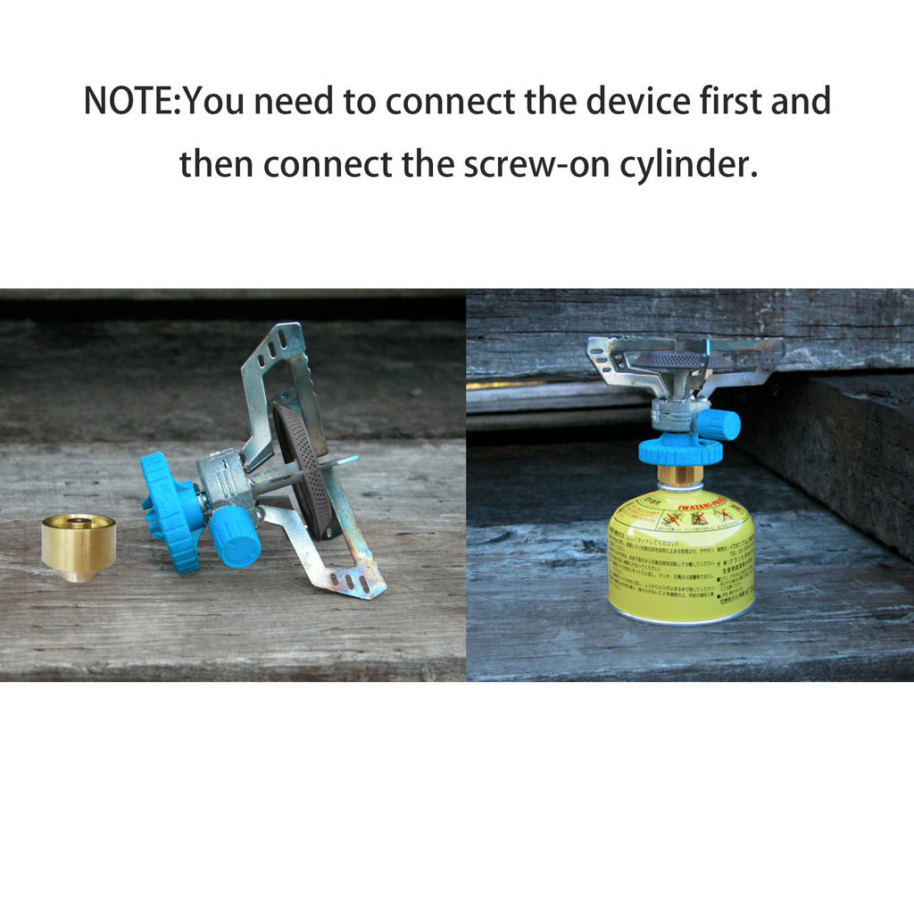 Gas Adapter Converter Lindal Canister to CV Stove Campingaz Gas Stove with Easy Clic to screw