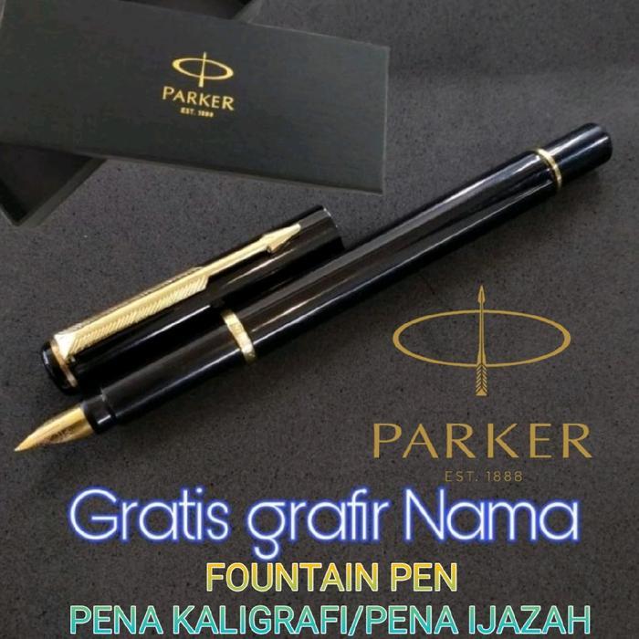 Fountain Pen Kaligrafi Parker Gratis Grafir Nama Dan Box Exlusive Parker Stationery Pulpen