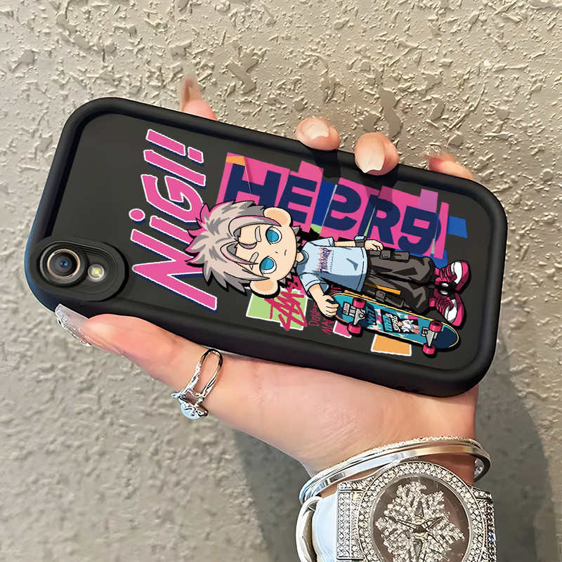 Casing Hp OPPO A37 A37F Case Casing Komik anak laki-laki pola Kasus tangga mata langit HP Kasing Sil