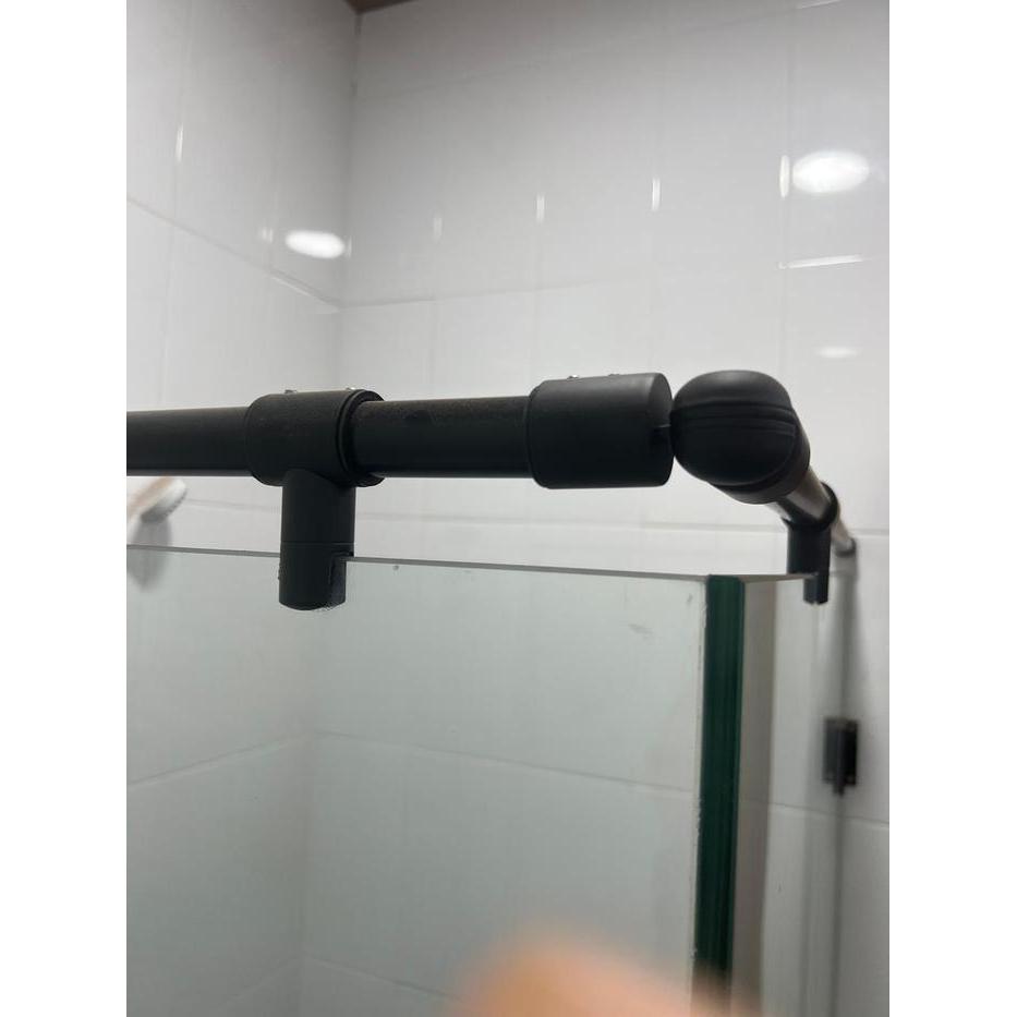 GLASS CLAMP SHOWER PIPA KACA SHOWER 1 inch SS304 BLACK