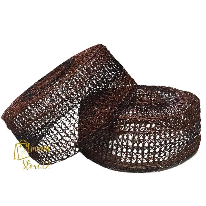 Peci Kopyah Rotan Kalimantan / Peci Rotan / Peci Akar Rotan / Kopyah / Songkok / Free Kardus Packing