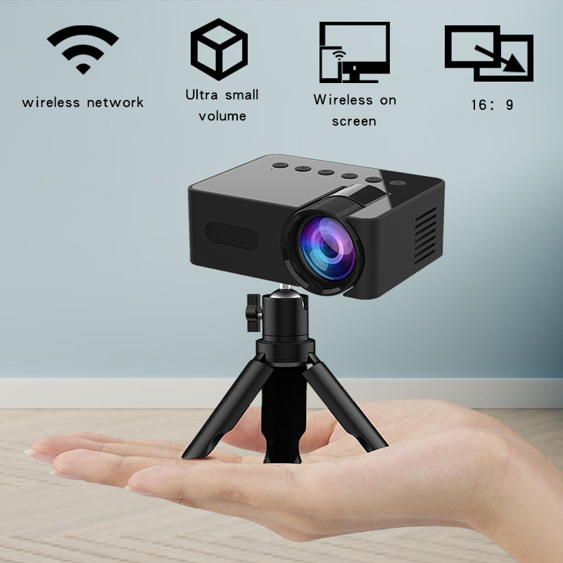 YT100 Home Mini Portable Mini Projector HD Wireless Mini Phone Supports 5V2A Mobile Power Supply for