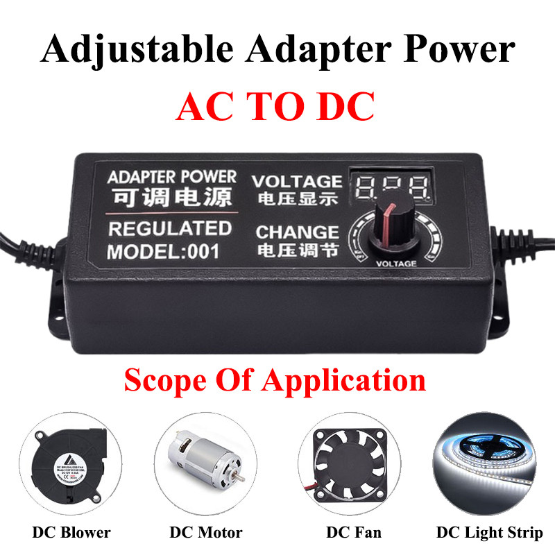 Adjustable Power Supply Adapter AC 220V 110V TO DC 3V 9V 12V 24V 36V Universal Adapter 220 110 V TO