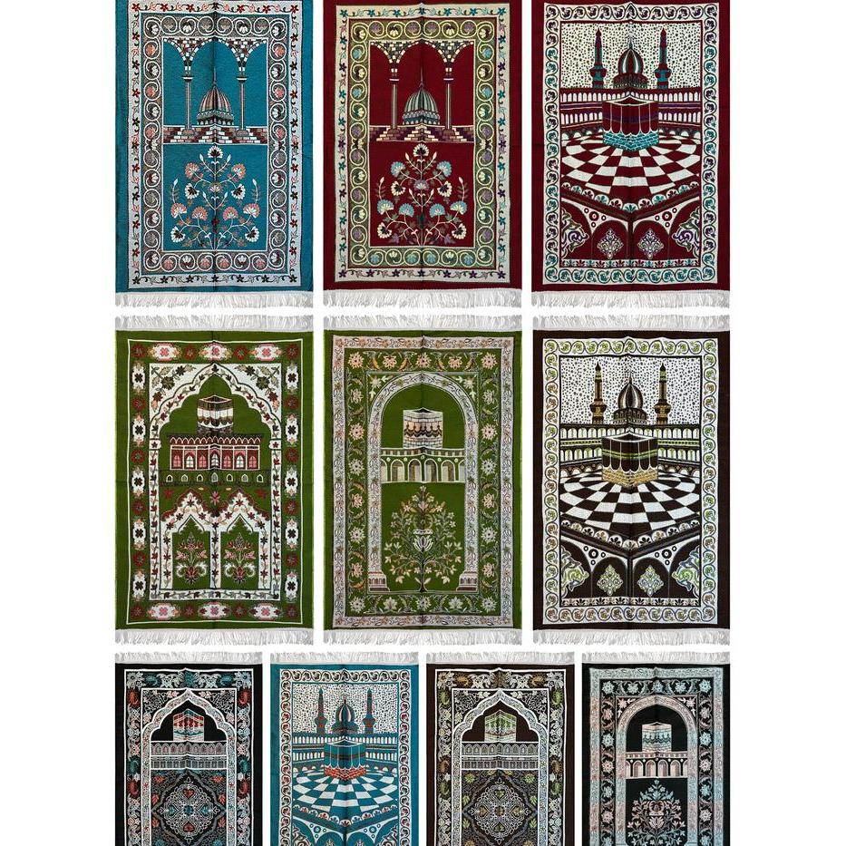 Sajadah Lipat Halus Premium Al Jazeera Rumbai Standar 70X105 Cm