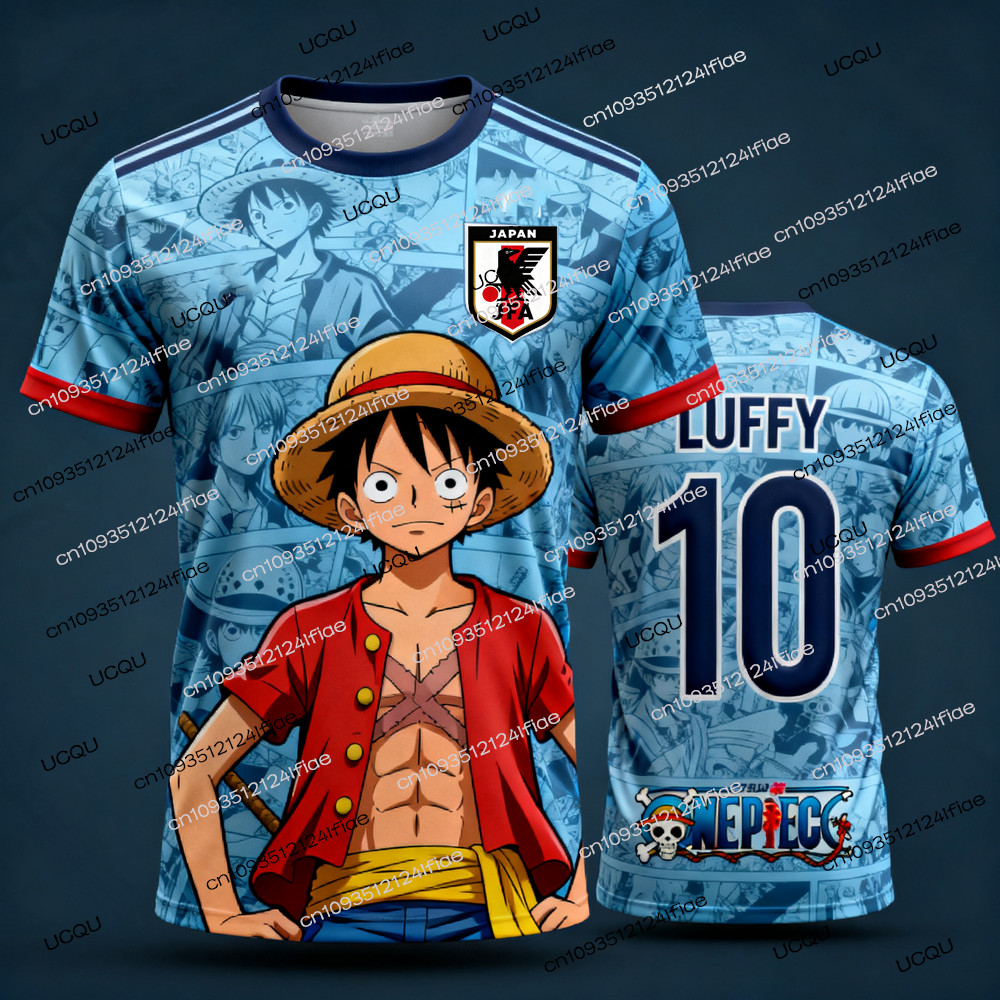 2025 Japan One Piece Luffy Football Jersey T-shirt Kids Football Special Jersey Kit Adult