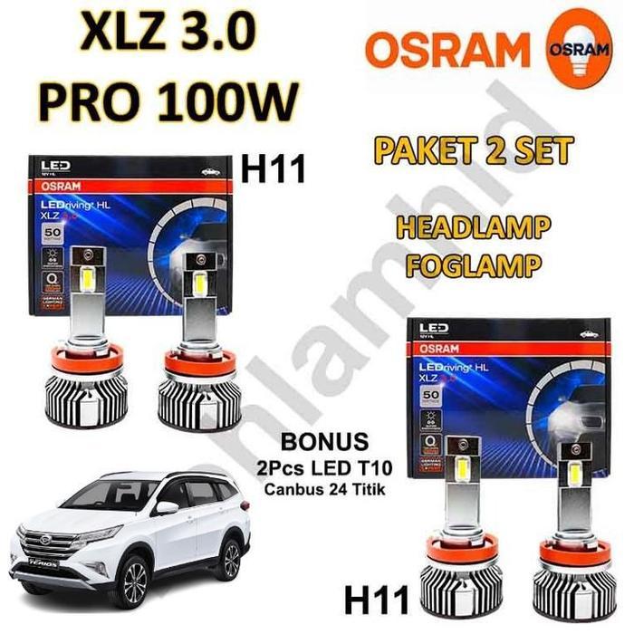 PAKET 2 SET LAMPU LED TERIOS, NEW TERIOS OSRAM XLZ 3.0 50W HEADLAMP FOGLAMP