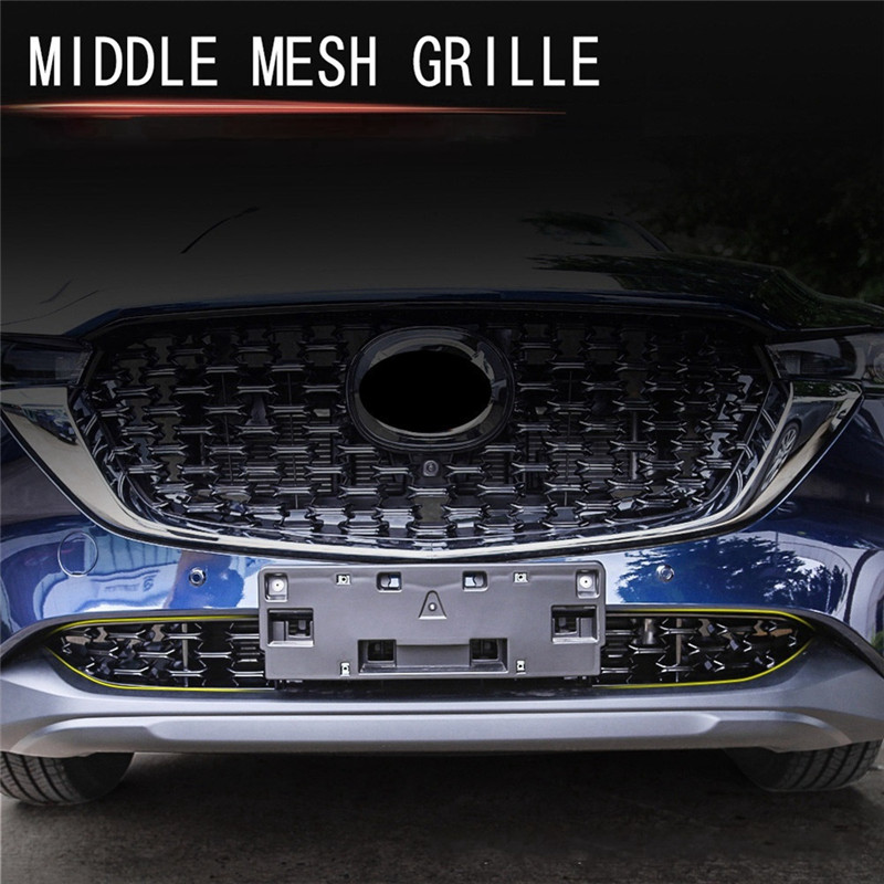 Car Front Lower Bumper Grill Grille Moulding Cover for Mazda CX5 CX-5 2022+ Front Bottom Middle Net