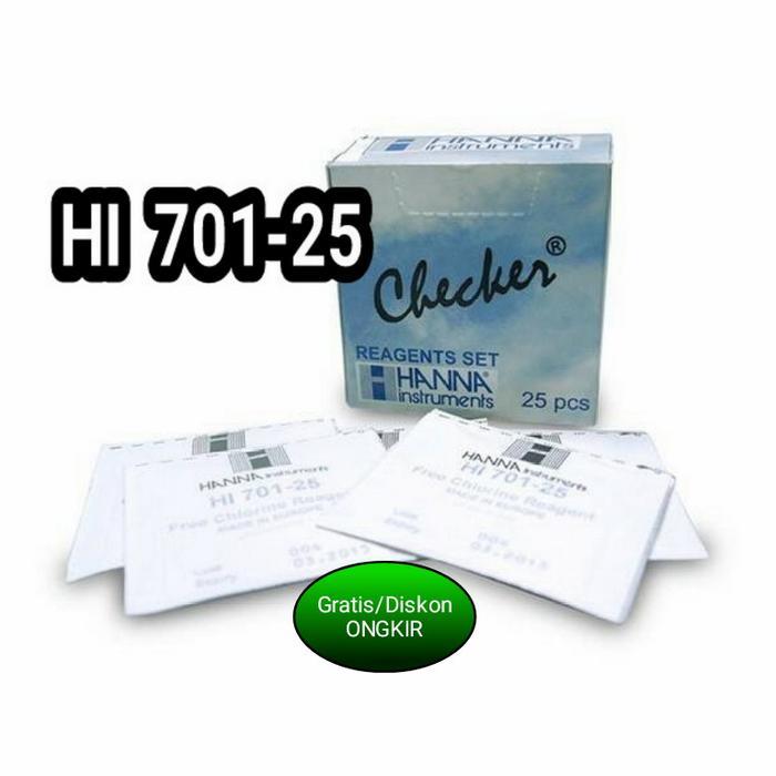 TEREMURAHTERLARIS READY SILAHKAN DIORDER HANNA HI-701-25 REAGENTS FOR HI-701 FREE CHLORINE POCKET