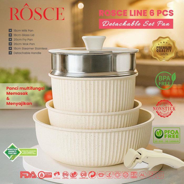 Detachable 6in1 Line PanGERMANY Bonus PENGUKUS - DETACHABLE HANDLE Gagang bisa dilepas - WHITE