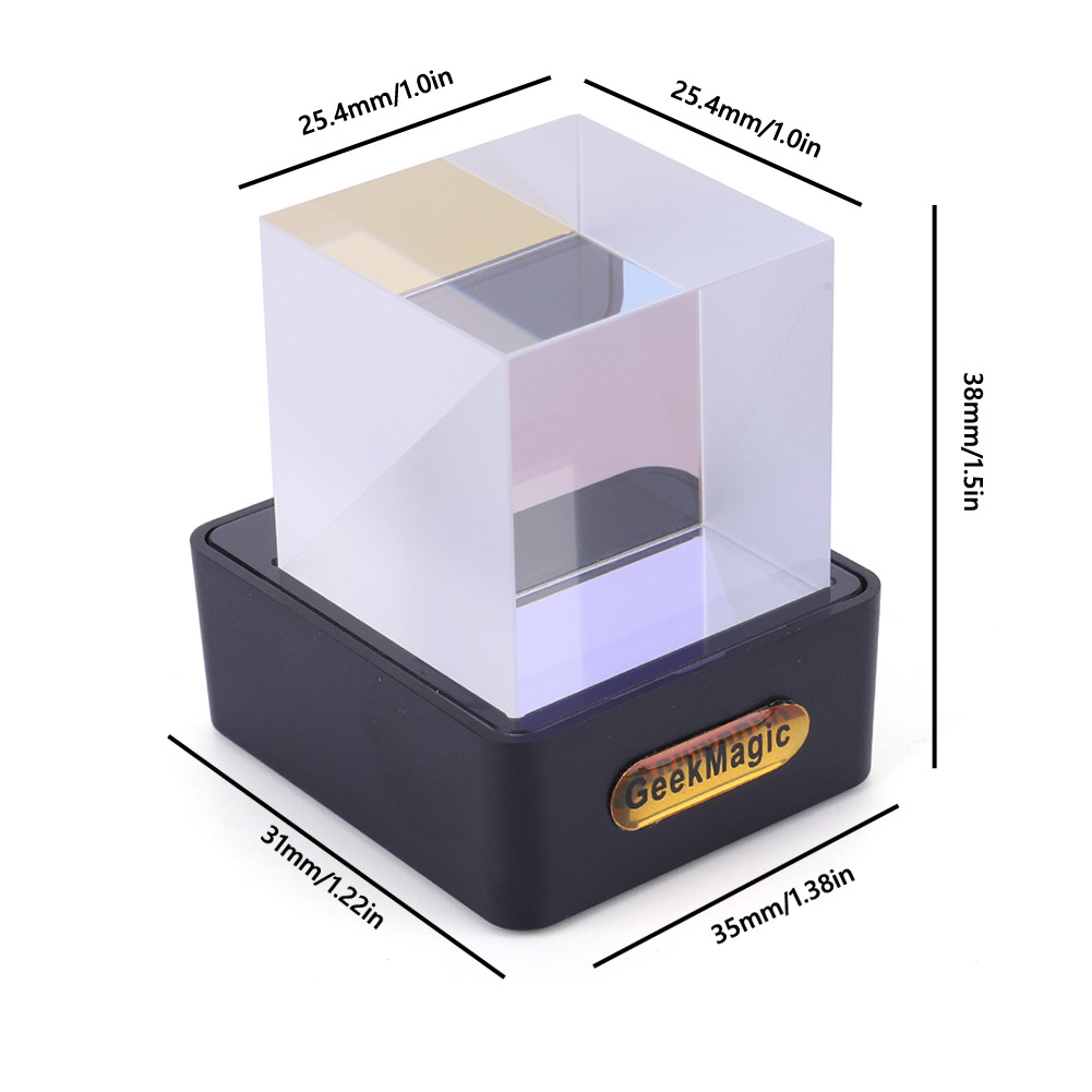 Crystal Cube WIFI Weather Station Holographic Desktop Smart Weather Station Digital Clock with