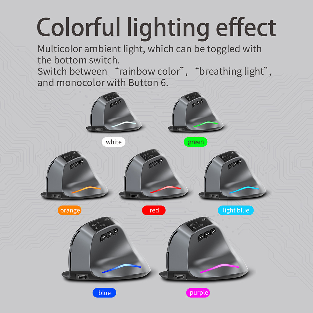 ZELOTES F-26C F35 F36 F17 Ergonomic Vertical Mouse 2.4G Wireless Gaming Mice USB Optical Mouse
