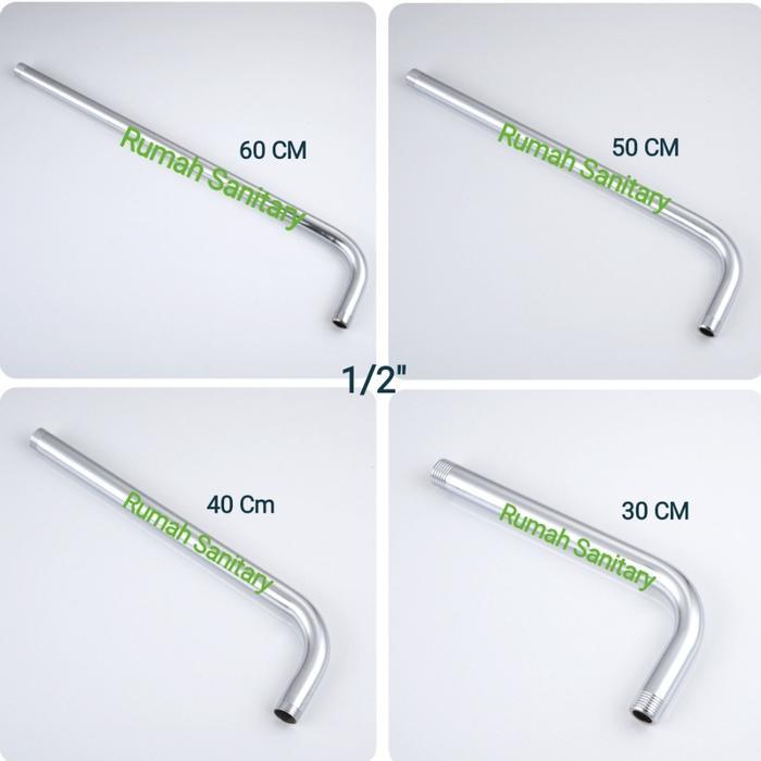 Paloma - Pipa Tiang Wall Shower 60 Cm Tiang Shower Head Stainless